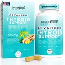 Advanced Thyroid Support, 2 Monthly Supply - Understøtter Energi, Focus & Hormone Balance - med jod, Selen, Ashwagandha & L- Tyrosine (Vegetarisk, Non- GMO)