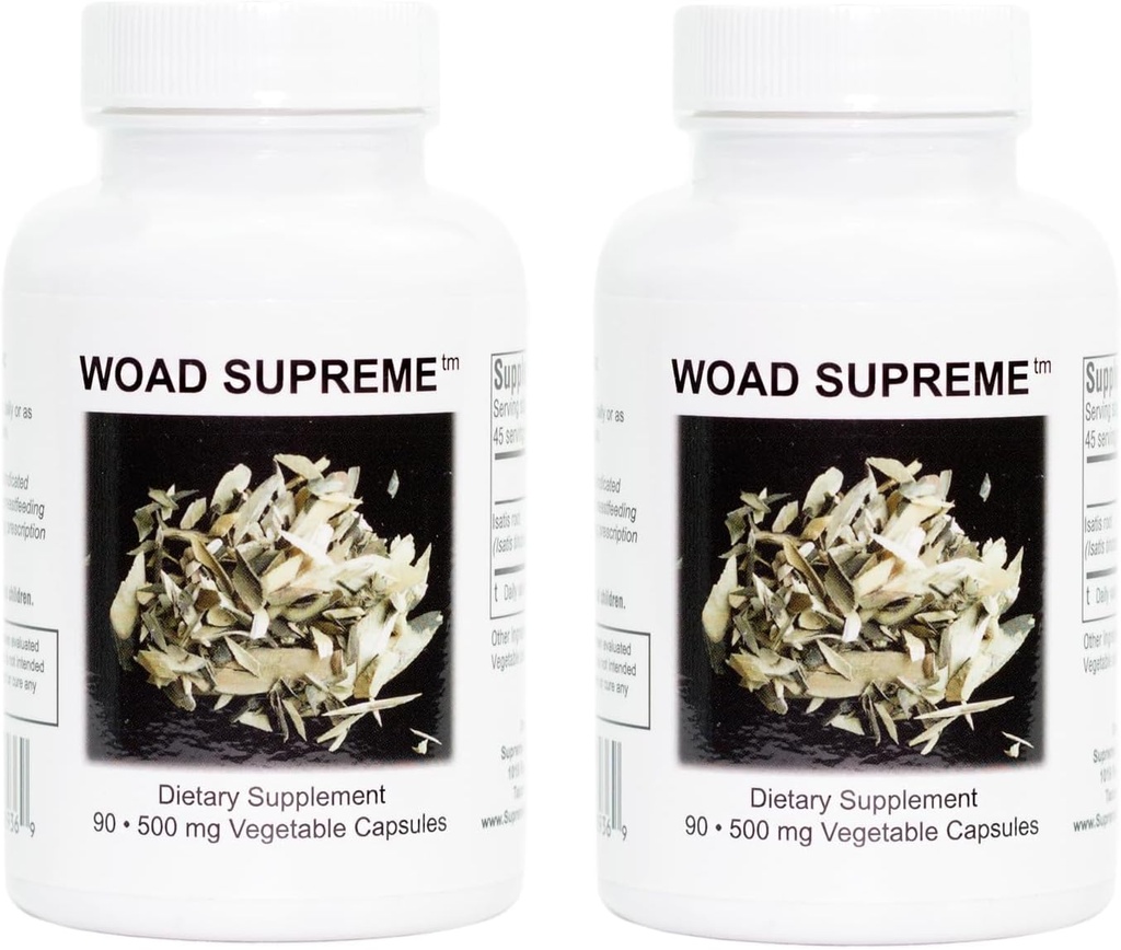 Supreme Nutrition Woad Supreme, 90 Pure Isatis Root Vegetarisk Kapsler Budd124; 2 Pack