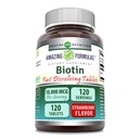 Amazing formulas Biotin Fast Opløs 10000 Mcg tabletter Supplement 124; Strawberry FLAvor 124; Vitamin B7 124; Non- GROMLE 124; Gluten Free