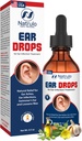 Natrulo Ear Drops for Øre Infektion - Organic Ear Drops for Voksen, Kids, Baby, Hund & Kæledyr - for Øre Aches, Itchy Øre, Infektioner, Svømmer øre, & Lossen Wax - Kids Safe, Made in USA
