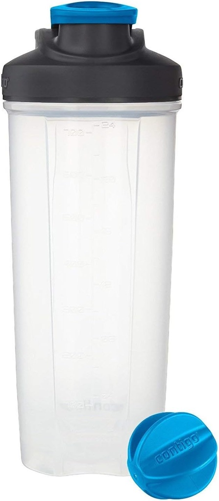 Contigo Shake & Go Fit Shaker Flaske, 28 oz., Carolina Blue, Snap Lid