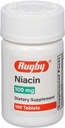 Rugby Niacin 100mg - Niacin Tablets with Calcium - Dietary Supplement - 100 Count