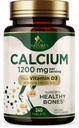 Calcium 1200 mg med vitamin D3 - bentilskud, D-vitamin & kalciumtilskud til kvinder og mænd - benstyrke, tænder og immunforsvar, naturens kalciumpiller, flaske i USA - 240 tabletter