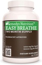 Remedy's nutrition Easy Breathe | 1,000 mg, 60 Vegan Capsules Proprietary Herbal Dietary Supplement | Two Month Supply