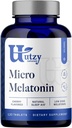 Utzy Naturals Micro Melatonin • 124; Lavdosis • Melatonin • 250mcg • 124; med naturlige kirsebær • 124; Sikker for børn • 124; Fremstillet i USA • 124; 120 tabletter
