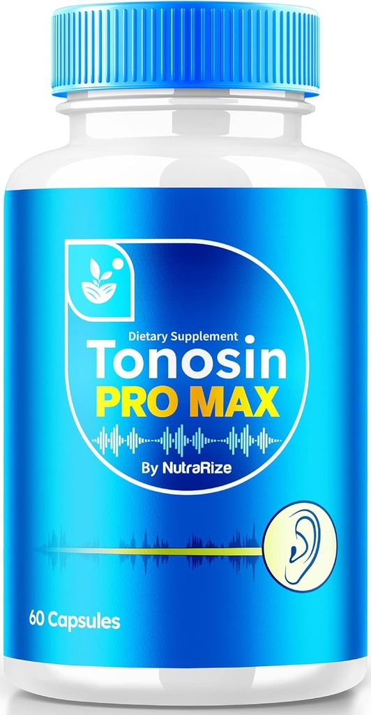 NutraRize Tonosin Pro Max Kapsler, Official Ear Health Formel, All- Natural Supplement til Promote Indre Øre Sundhed, Premium hørelse support, TonosinProMax Anmeldelser (60 Kapsler)