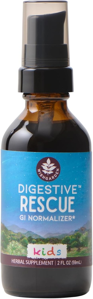 WishGarden urter fordøjelsesmiddel til børn - Plante-baseret urte & Organic fordøjelsesmiddel tinktur med pebermynte Leaf, Ginger Root & Fennel frø, hurtigt lindrer fordøjelsesbesvær, 2oz