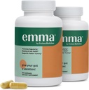 Emma Gut Health - 2 Pack - Gas og Bloating Relief, Forstoppelse, Leaky Gut Reparation - Gut Cleanse & Gendanne fordøjelse - Regulere tarmbevægelse. Probiotika og laxative Alternative, 120 Kapsler