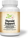 Komplet skjoldbruskkirteltilskud - for lav thyreoideaenergi og metabolisk funktion - med Kelp jod, Ashwagandha, kobber, vitamin A, C, D3, B6 & mere - Thyreoideastøtte til kvinder og mænd - 60 VegCaps