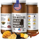 Biolore Wildcrafted Sea Moss Gel med Shilajit - Mango Pineapple 16 oz - Aromatiseret Sea Moss Gel med Essential Vitamin & Trace Minerals - Vegan Superfood - Made in USA, Gluten- Free, No Tilded Sugar