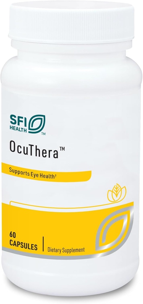 Klaire Labs SFI Health Ocuthera - Hypoallergen Lutein, Zeaxanthin & Bilberry Extract Formel for Antioxidant Eye Support (60 kapsler)