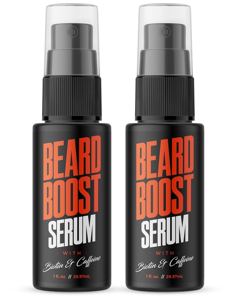 Wild Willies Beard Growth Serum (2-Pack) - Natural Beard Care with Biotin & Coffein for Healthier, Thicker & Fuller- Looking Mustache - Daily Grooming Routine Nourishes & Hydrates Herre Ansigtshår