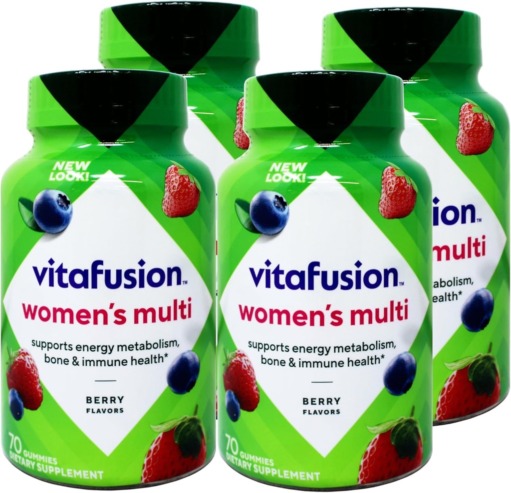 Viafusion Kvinder Komplet Multivitamin Gummies, Natural Berry, 70 Ct (4 Pack) (Bundle)