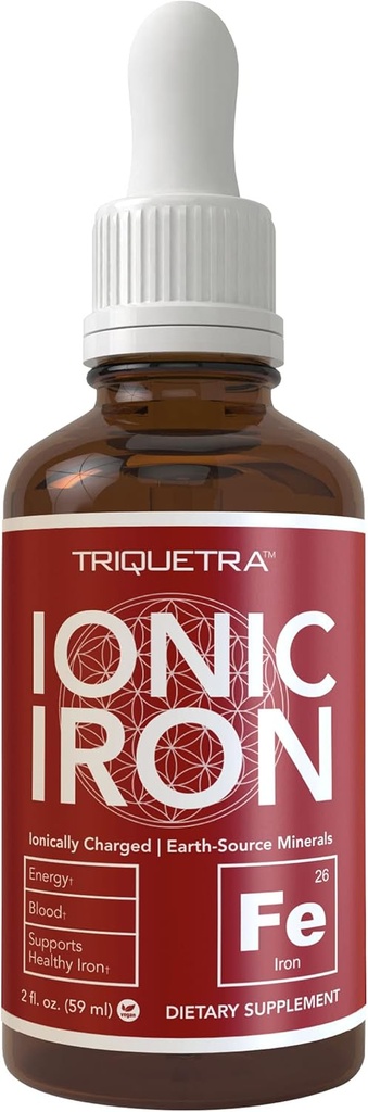 Ionic Liquid Iron Supplement (236 Serveringer) - Højeste Absorption Rate Tillader for mindre dosis & Mindre Mave spørgsmål - Ikke-aromatiseret, Vegan, Ionically Charged, Jord- souced Minerals