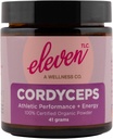 Elleve TLC - Cordyceps Mushroom pulver 124; 100% Økologisk ydeevne + energi 124; US Grown MSD 124; GMO Free MSD 124; Non - Reactive Glass Container
