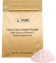 PURE ORIGINAL INGREDIENSER Camu Camu (1lb) C-vitamin, brasiliansk superfood, Lab- Verified, Non- GMO