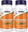 Now Supplements, Bromelain (Natural Proteolytic Enzyme) 2.400 GDU / g - 500 mg, Natural Proteolytic Enzyme *, 60 Veg Capsules (Pack of 2)