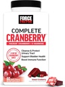 FORCE FACTOR Cranberry Soft Chews, Cranberry supplement med D Mannose og Cranberry Extract til støtte Bstige og Urinary Tract Sundhed for kvinder, Vegan, Sweet Cranberry Flavor, 60 Soft Chews