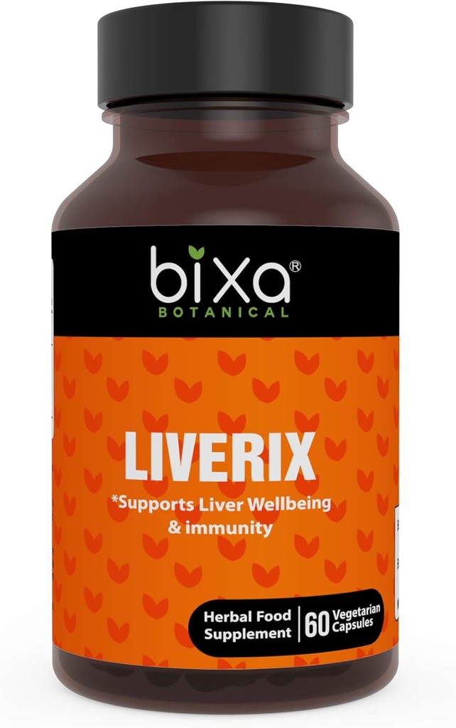 bixa BOTANIic Liverix Capsules, Guduchi (Giloy), phyllanthus niruri, Kutaki Extract Shuttle 124; 60 Veg Capsules (450 mg)