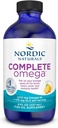 Nordic Naturals Complete Omega, Lemon Flavor - 8 oz - 1270 mg Omega-3 - EPA & DHA med Tilføjet GLA - Sund hud, Kognition, Positive Mood - ikke-GMO - 48 Serveringer