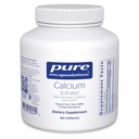 Ren indkapsling Calcium (Citrate) - supplement til ben, tænder, kolon og cardiovaskulær helbredskontrol * - med Premium Calcium Citrat - 180 kapsler