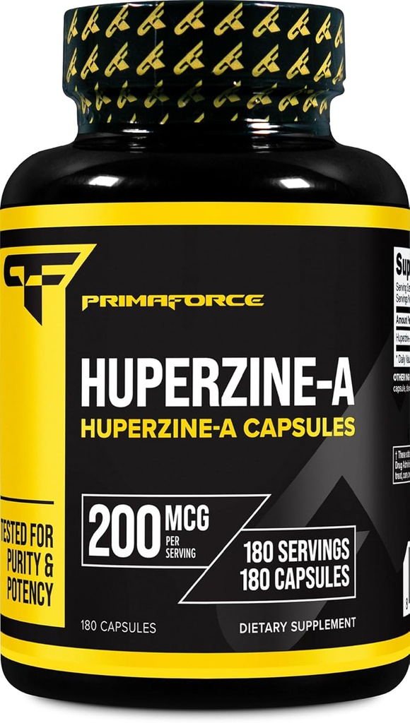 Primaforce Huperzine-A Capsules (180 Capsules, 200 mcg Per Serving) - Huperzine Nutritional Supplement