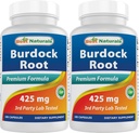 Bedste Naturals Burdock Root 425 mg 180 kapsler (180 greve (pakke med 2))