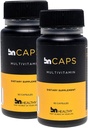 BN Caps - Multivitamin Capsule med 22 Essential Nutrients: Vitaminer A, B- 6, B- 12, C, D3, E, K, Biotin, Iron & Zink, Understøtter mænd og kvinder Samlet sundhed, 120 Kapsler, 120 dages forsyning (2 Pack)