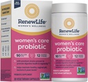 Renew Life Women 's Probiotic Capsules, Understøtter pH balance for kvinder, Vaginal, urinveje, fordøjelsessygdomme og immunforsvar, L. Rhamnosus GG, Dairy, Soy og Gluten- Free, 90 milliarder CFU - 30 Ct