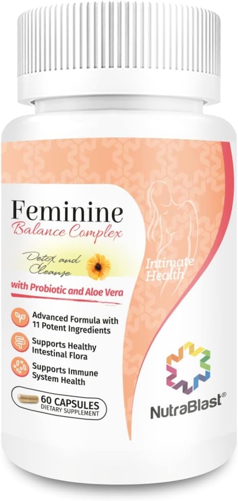 NutraBlast Feminin Balance Complex (60 kapsler) Name 124; Vaginal Detox & Cleanse Probiotics