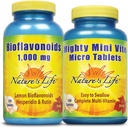Nature 's Life Lemon Bioflavonoids 1000mg & Mægtige Mini Vite Bundle