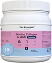 Zen Princip Marine Collagen Peptider Pulver med OptiMSM ® Supplement. Klinisk testet for hudstøtte. Wild-fanget fisk, ikke-GMO. Container 16 oz