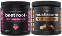 NutraChamps Beet Root+ Powder & Mushroom Powder: Ultimate Brain, Gut & Body Boost