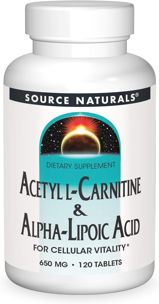 Source Naturals Acetyl L- Carnitin & Alpha- Lipoic Acid 650mg - 120 tabletter