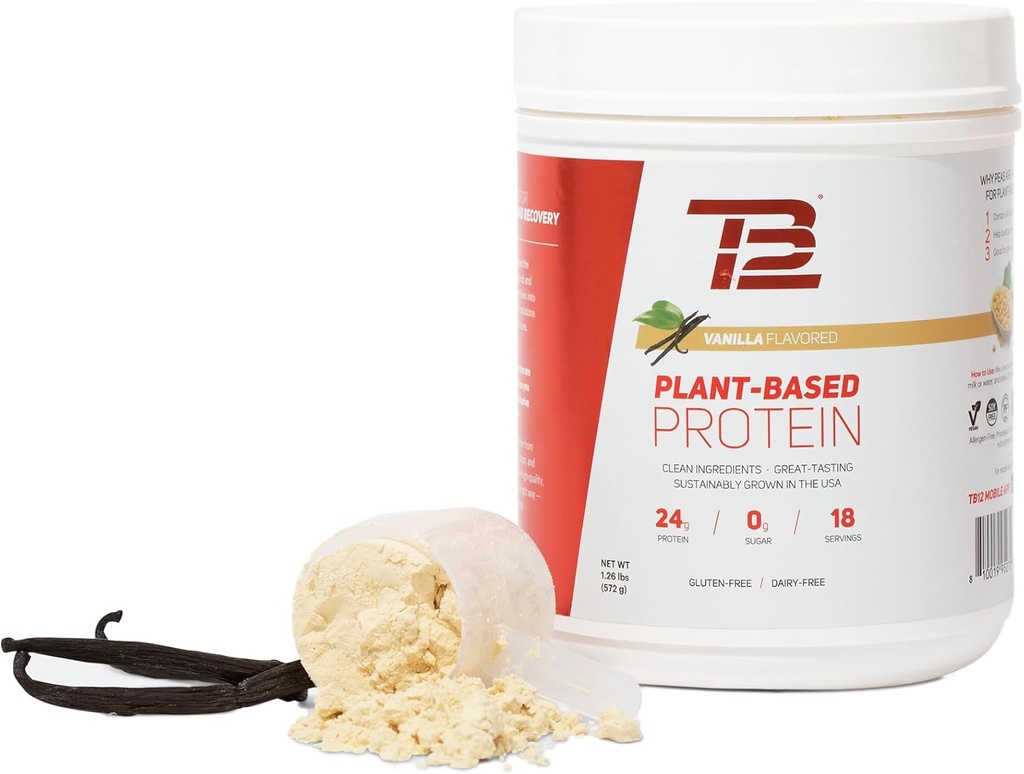 TB12 Plantebaseret protein pulver, Sugar- Free (18 Servere / 1.26lbs)