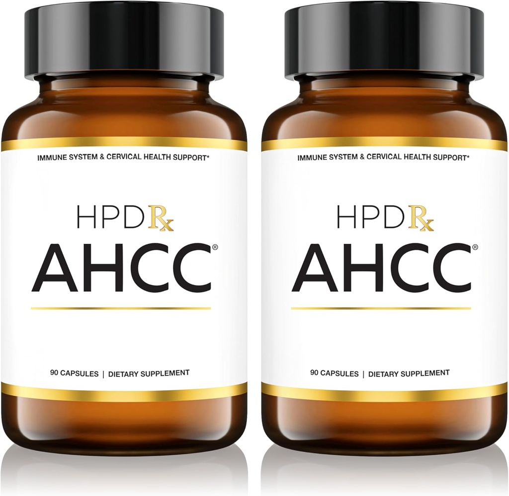 HPD Rx Premium AHCC & Shiitake Mushroom 1100 mg per Serving Supplement, Natural Immunity Booster, Maintains Natural Killer Cell Activity | AHCC is Proven in 30+ Studies | 60-Day Supply, 2-Pack