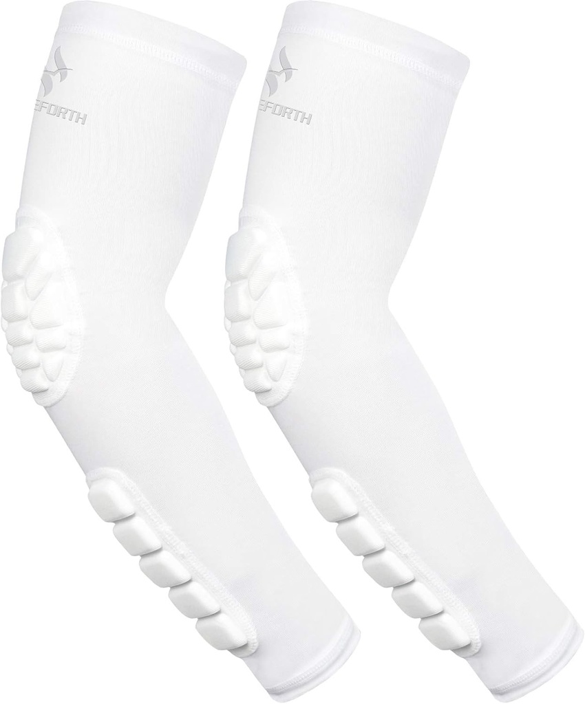 2PCS polstret elbue Forarm Ærmer Kompression Arm Beskyttende støtte