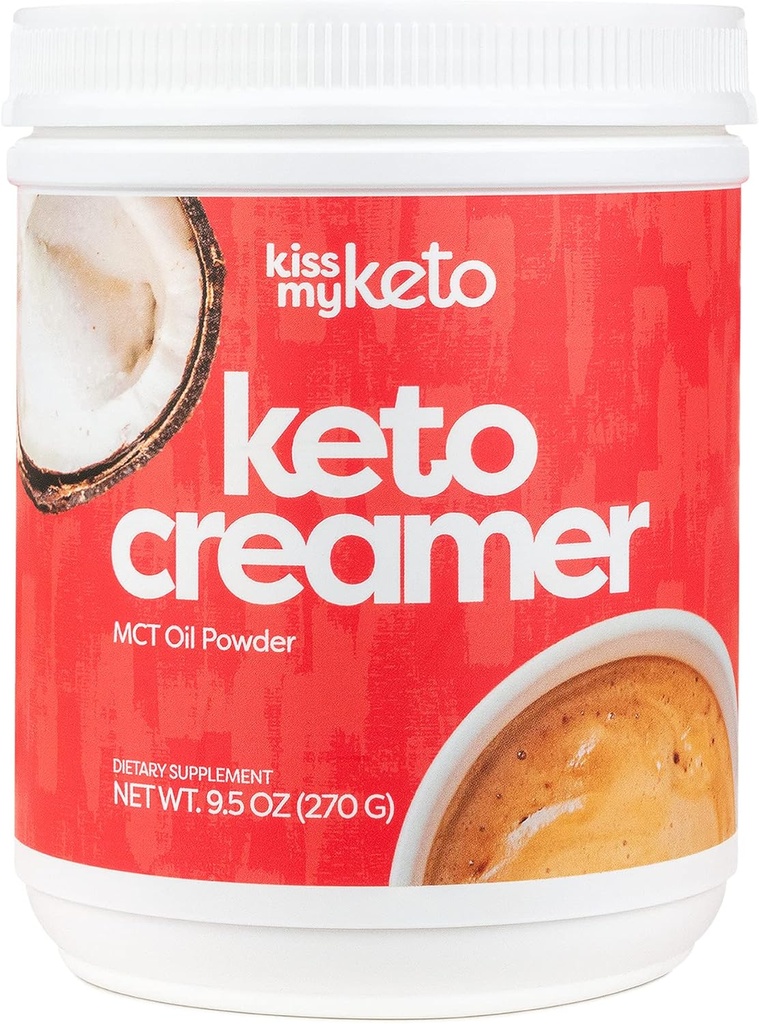 Kiss My Keto Creamer (Original, Unflavored) - Zero- Carb Keto Coffee Creamer + MCT Oil Powder C8 (9g) Name
