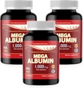 Dr.K & C HNHusa Mega Albumin Protein 1000mg 540 tabletter Sund Nyre Lever funktion Wellness Samlet sundhedsstøtte Energy Life Balance Supplement 180 tabs 3pk