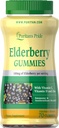 Puritan 's Pride Elderberry Gummies med C-vitamin, D & Zink, 70 Greve
