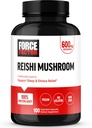 FORCE FACTOR Reishi Mushroom supplement, Stress Relief supplement og søvn Support Lavet med Reishi Mushroom ekstrakt, Vegan, No Gelatine, Non- GMO, 100 Vegetabilske kapsler