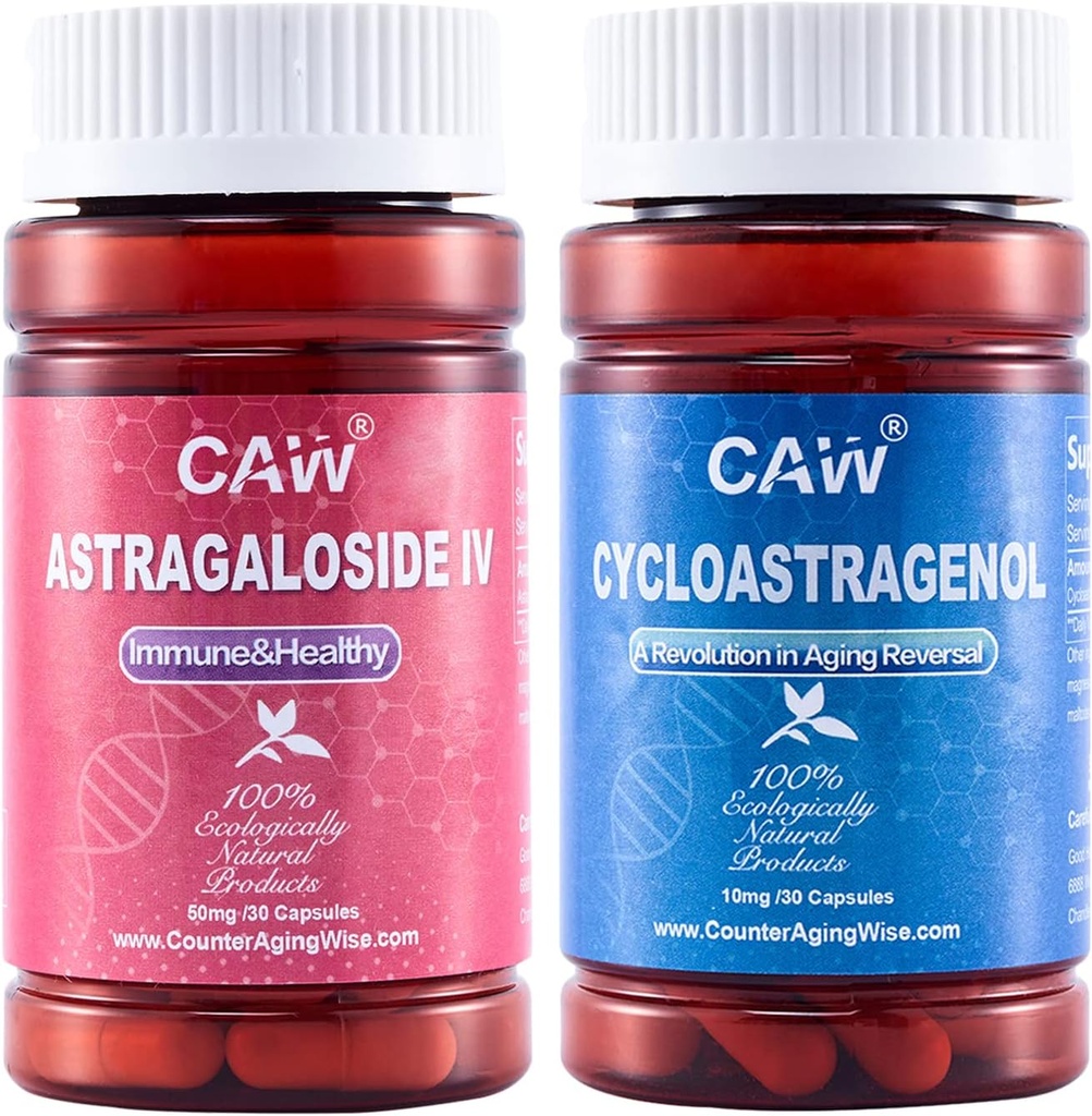 CAW Telomere Support Hypersorption Cycloastagenol 10mg 30 Kapsler og Astragalosid IV 50mg 30 Kapsler