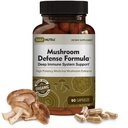 DailyNutra Mushroom Defense Formel - immunsupport Support 124; Organic Mushrooms, Varmt vand Udtrukket - Reishi, Chaga, Maitake, Shiitake & Tyrkiet Tail (90 Kapsler)