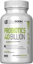 Probiotisk 40 Millioner CFU 4 Stammer + Prebiotic - Understøtter fordøjelsessygdomme & Immunitet - Hjælper med Forstoppelse, Diarré, Bloating - Glutenfri, Non- GMO - Lavet i USA - 60 Kapsler