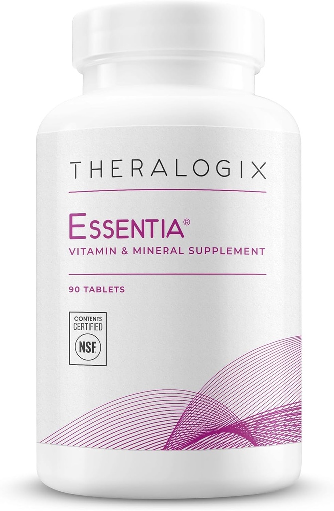 Theralogix Essentia Multivitamin til kvinder - 90- Day Supply - Women 's Daily Multivitamin - Understøtter immunforsvar & knoglerelateret - Inkluderer C-vitamin, D-vitamin, zink & mere - NSF Certificeret - 90 tabletter