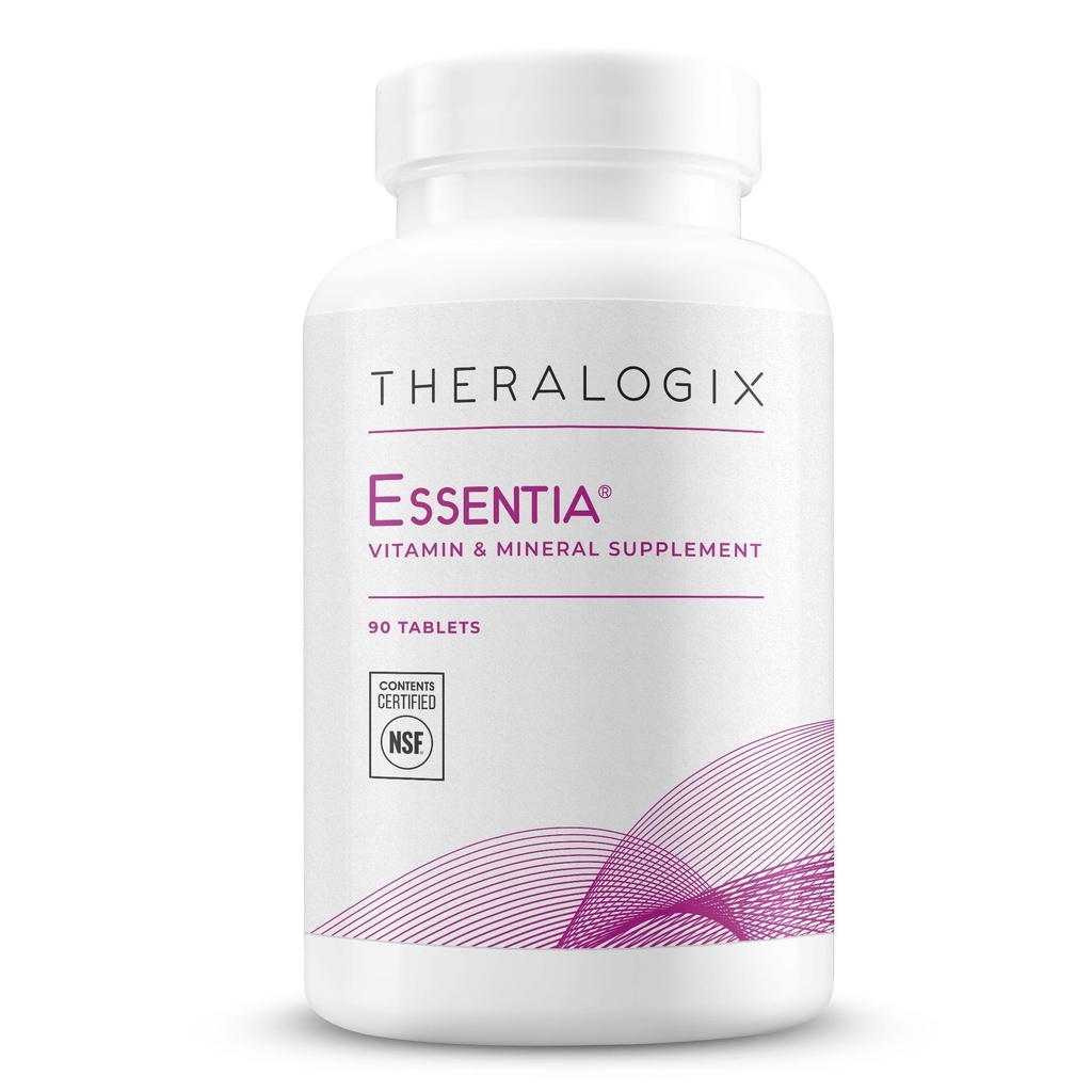 Theralogix Essentia Multivitamin til kvinder - 90- Day Supply - Women 's Daily Multivitamin - Understøtter immunforsvar & knoglerelateret - Inkluderer C-vitamin, D-vitamin, zink & mere - NSF Certificeret - 90 tabletter