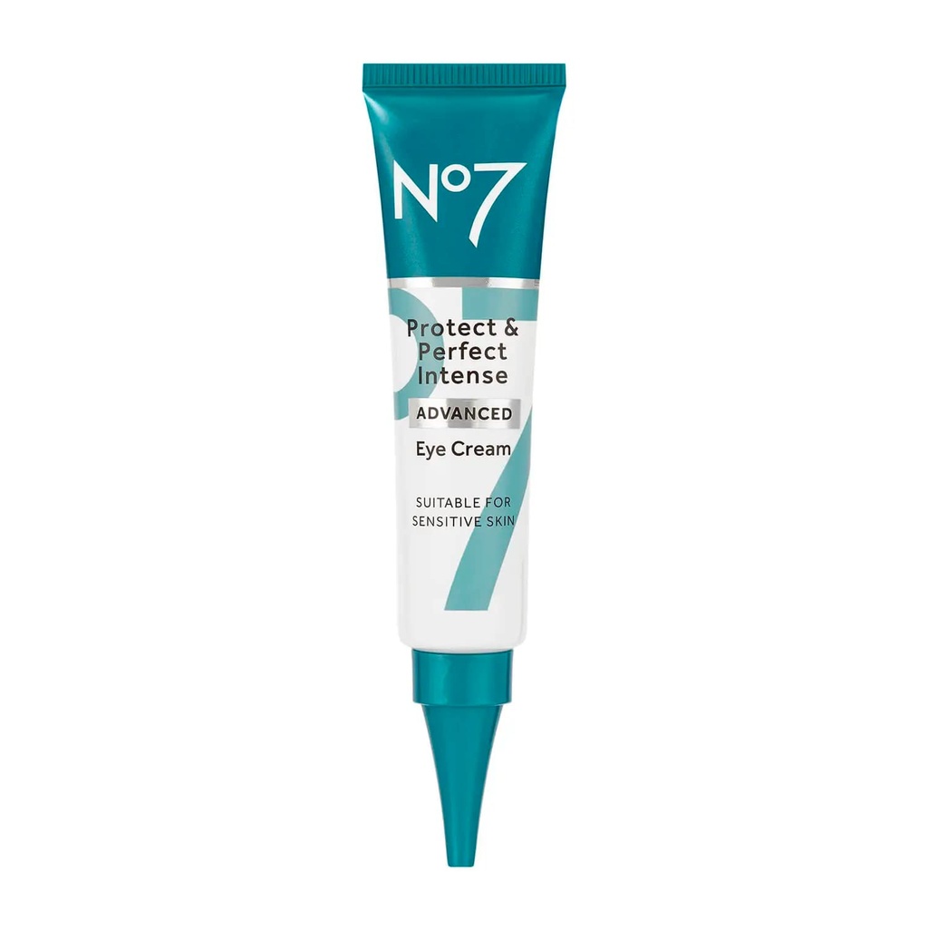 No7 Protect & Perfect Eye Cream - Intense Advanced under Eye Cream for Dark Circles - Beriget med Hydrating Hyaluronsyre og nærende Shea Butter til at Revive Tired- Looking Eyes (0.5 Fl Oz)