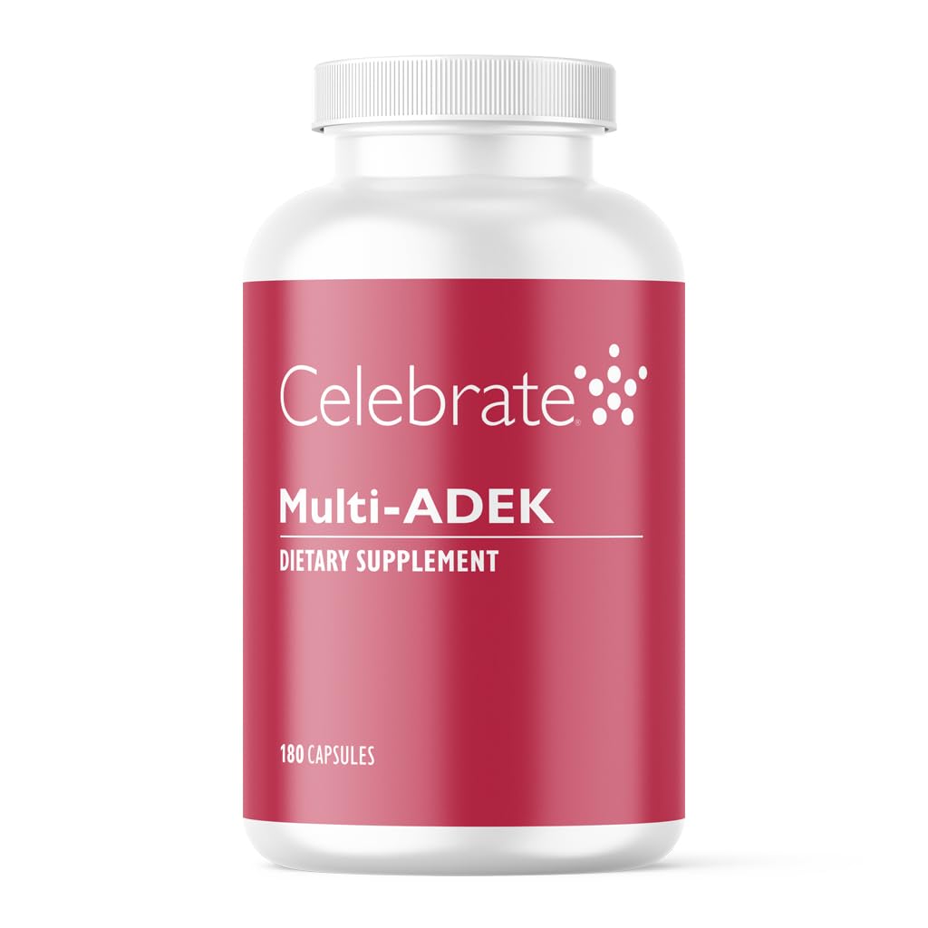 Fejre Vitamin Multi ADEK, Jernfri - Daglige Bariatric Multivitamin, Højt niveau af Vitamin A, D, E, K & B12 for Duodenal Switch Patienter (180 kapsler)