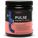 LEGION Pulse Pre Workout Supplement - Alle naturlige nitrogenoxid Preworkout Drink til Boost Energy, Creatin Free, naturligt sødet, Beta Alanine, Citrullin, Alpha GPC (koffein Free Blue Razz)