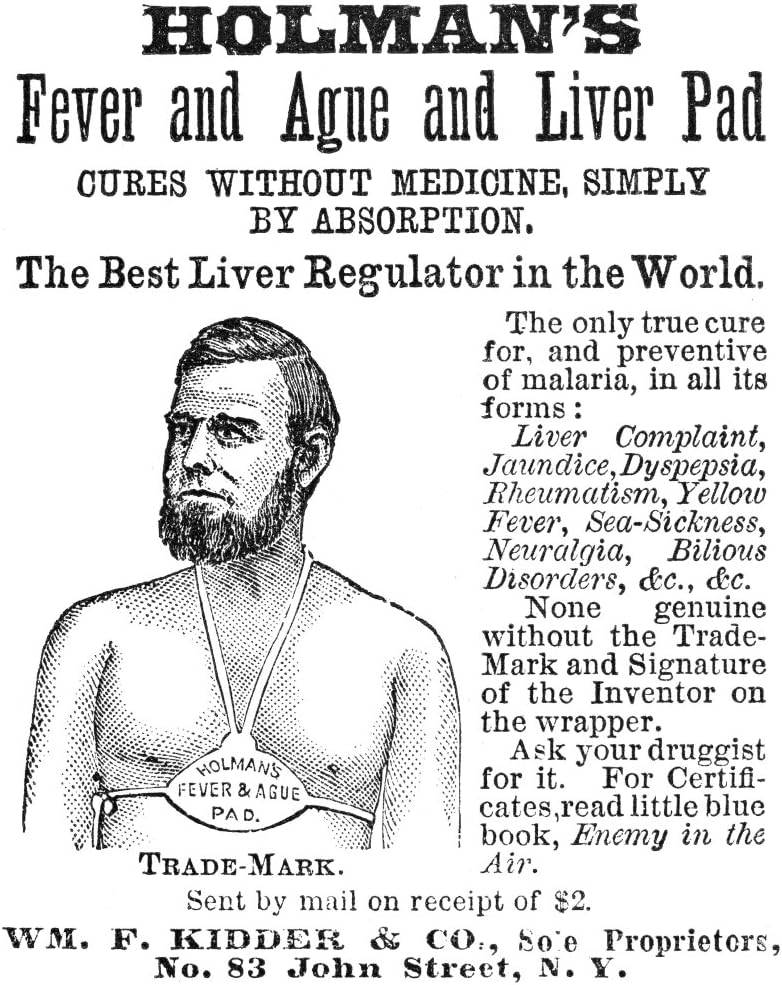 Lever Pad Reklame Namerican Patent Medicine Reklame 1876 For HolmanS Feber og Ague Lever Pad Plaster Print af (18 x 24)